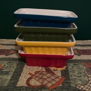 Vibrant Ceramic Baking Dish Set - Multicolor